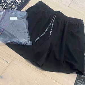 Black and gray Drawstring Shorts